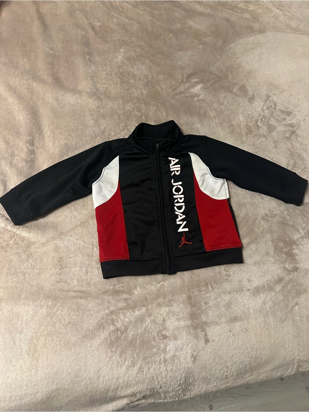 Jordan Black Red and White Zip Track Jacket